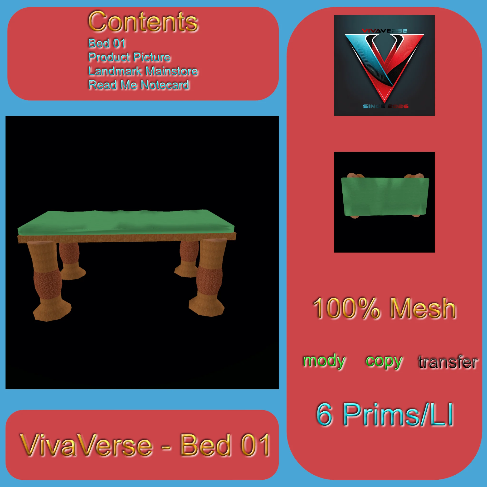 VivaVerse Hud Bed 01