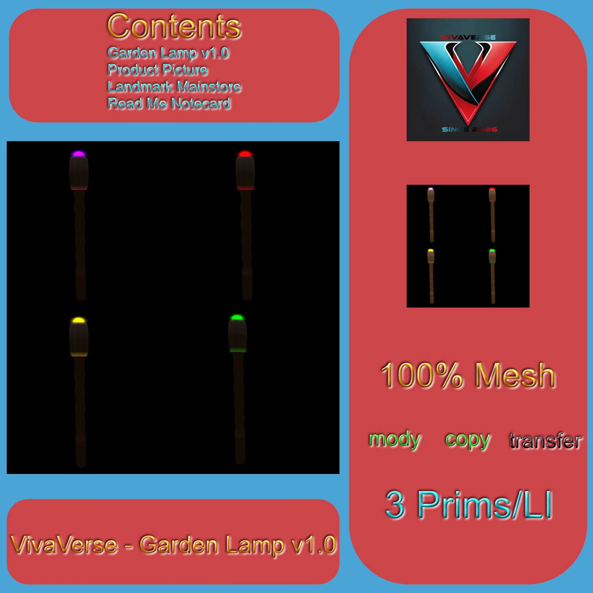 VivaVerse Hud Garden Lamp v10