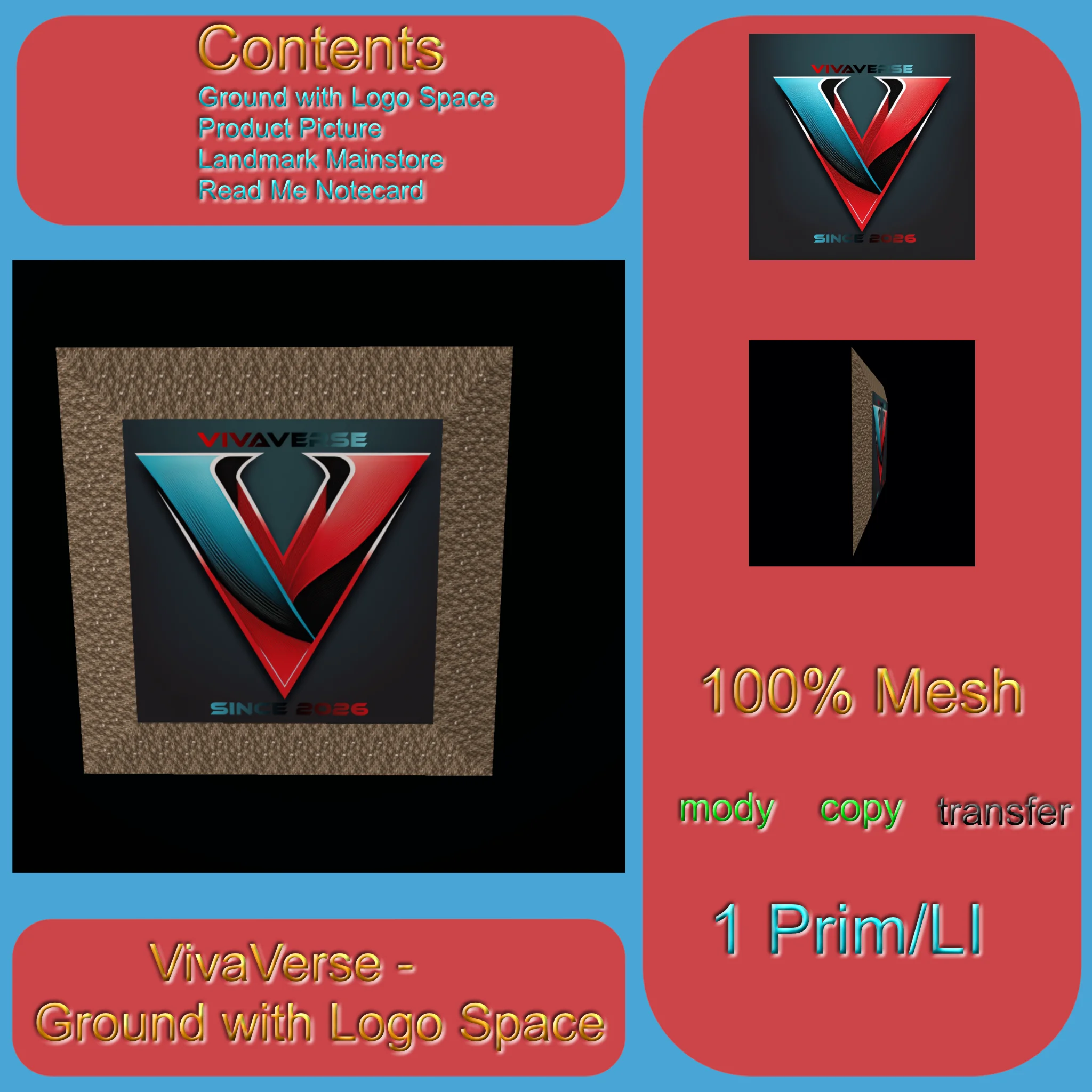 VivaVerse Hud Ground with Logo Space