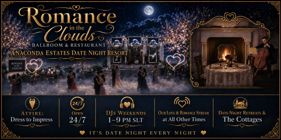 ♥
Couples and singles welcome… bring someone special, or let the Clouds introduce you to a fellow romantic at heart. 💕...