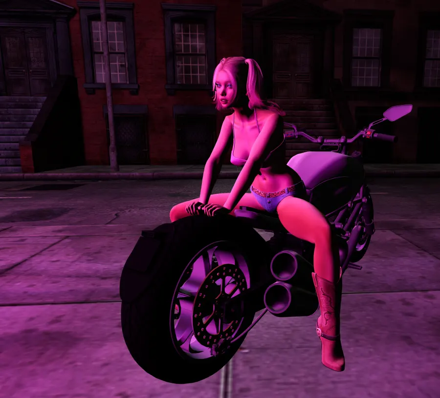 Posing for my boyfriend on his new bike