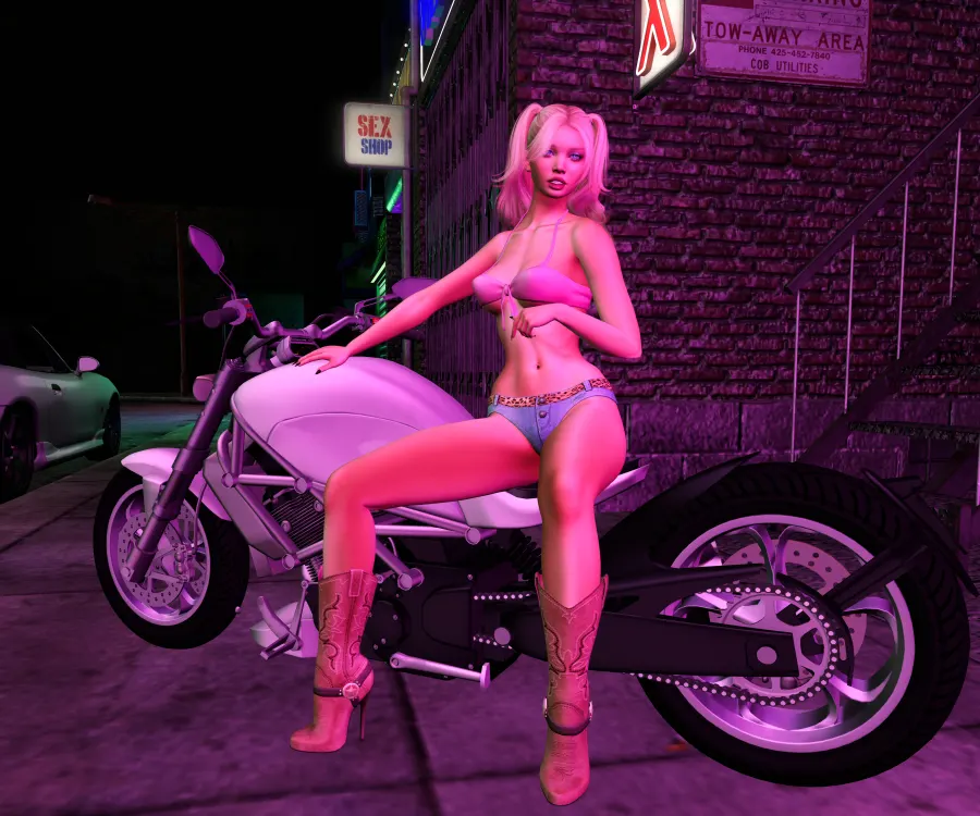 Posing for my boyfriend on his new bike