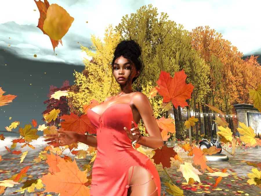 Enjoying a lovely autumn day in Second Life.