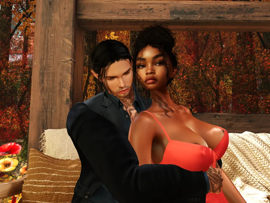 @summerstorm and Cory cuddling.