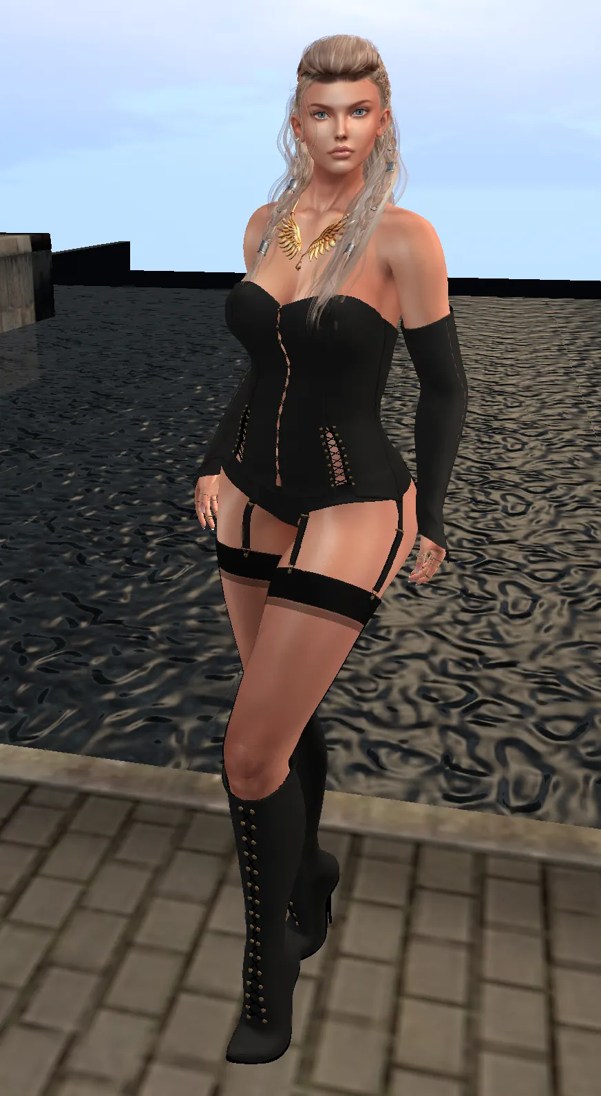 Hair from #no.match, outfit including boots from #laylas