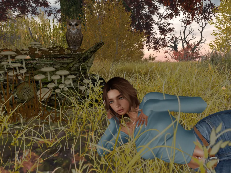 Relaxing with a new friend.
