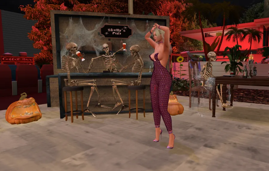 Dancing at Skelly's Bar for Halloween