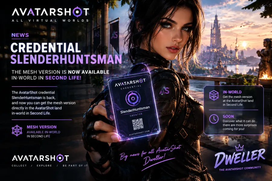 # THE AVATARSHOT CREDENTIAL IS BACK

In your profile, Creator ID tab <-- web version 
--> ID Creatore di AvatarShot <...