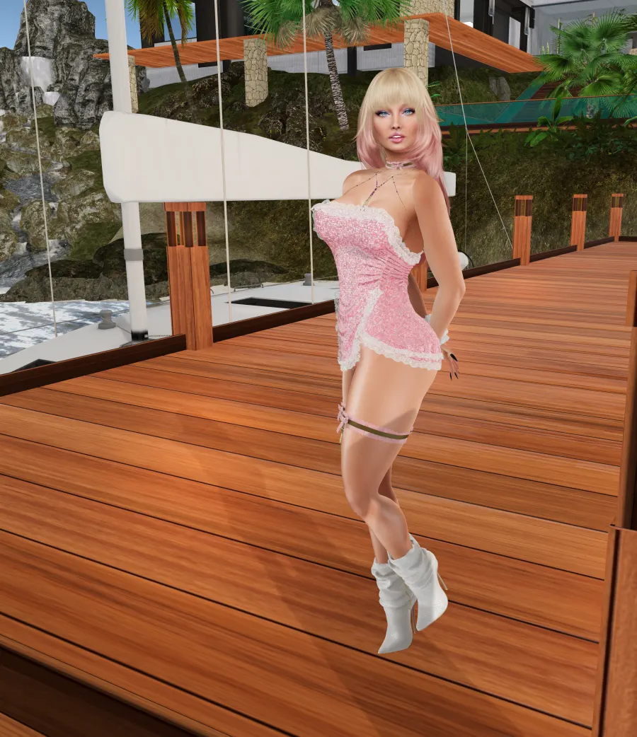 Posing on the pier.