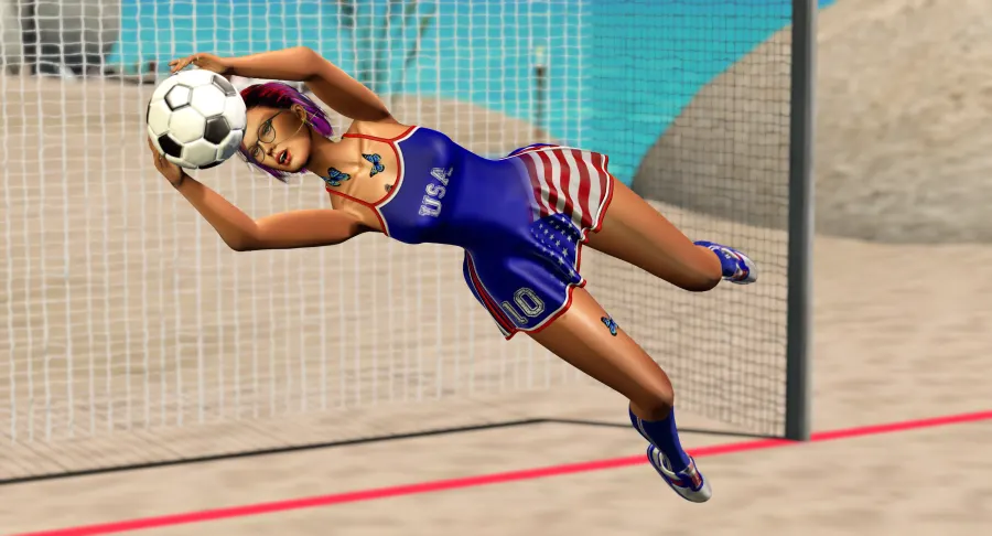 "In a skirt, she still outplays most men."