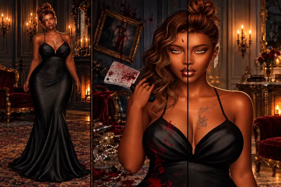 ☆*[Wellmade]☆°BLOG POST°✩ 
Dressed to kill, she did what had to be done…
Featuring Isha Gown
✦ [WM] Isha Gown fits Le...