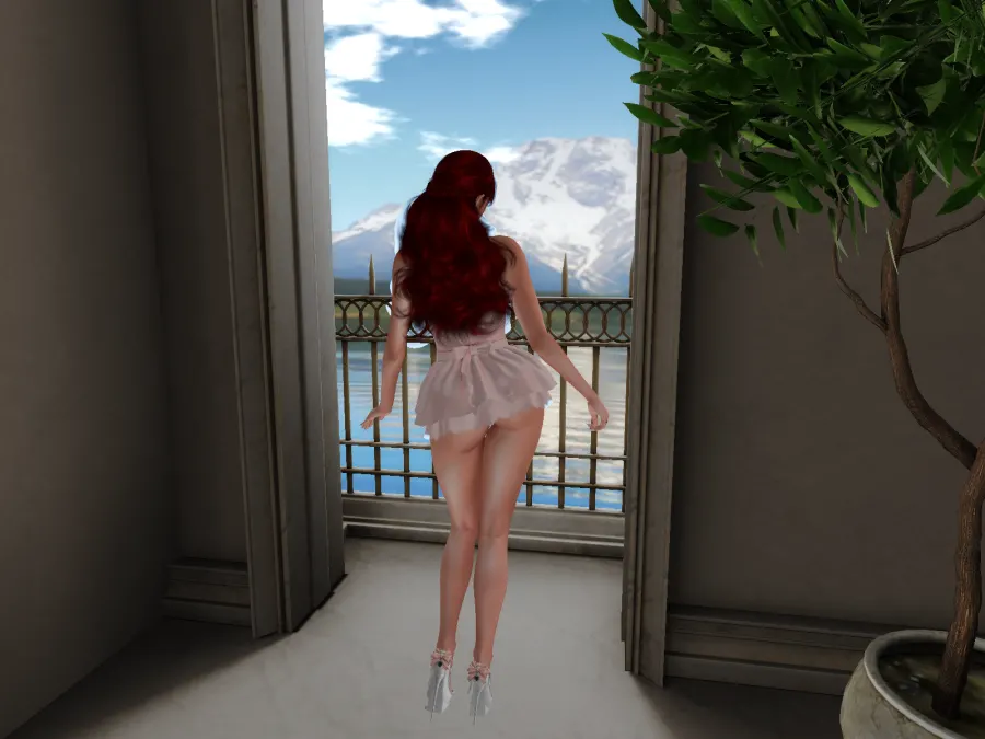 Enjoying the view from my balcony.