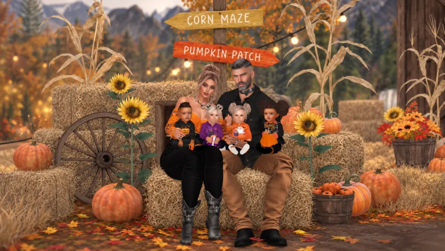 Night at the pumpkin patch with the kids