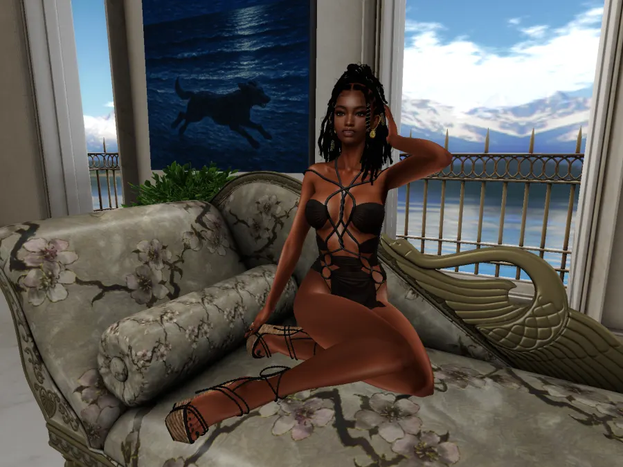 Relaxing at home.