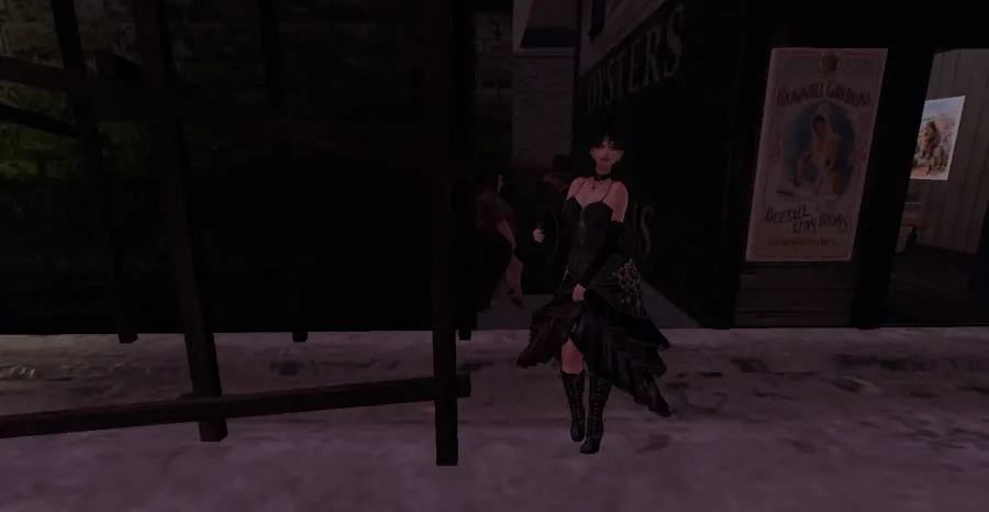 Look there behind me, I think we've caught Jack the Ripper getting ready to murder that poor woman or its's just a man h...